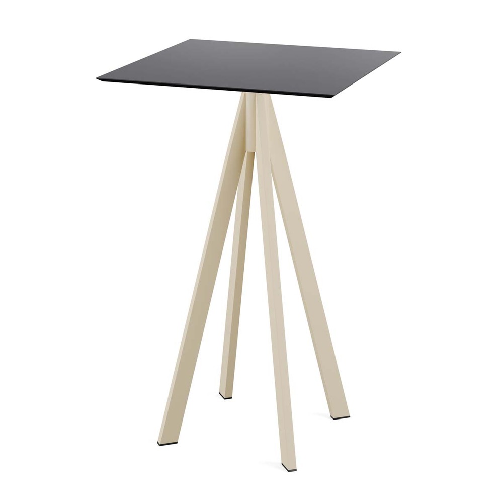 Mange-debout infinity avec piètement sable + plateau hpl 70x70 cm - veba