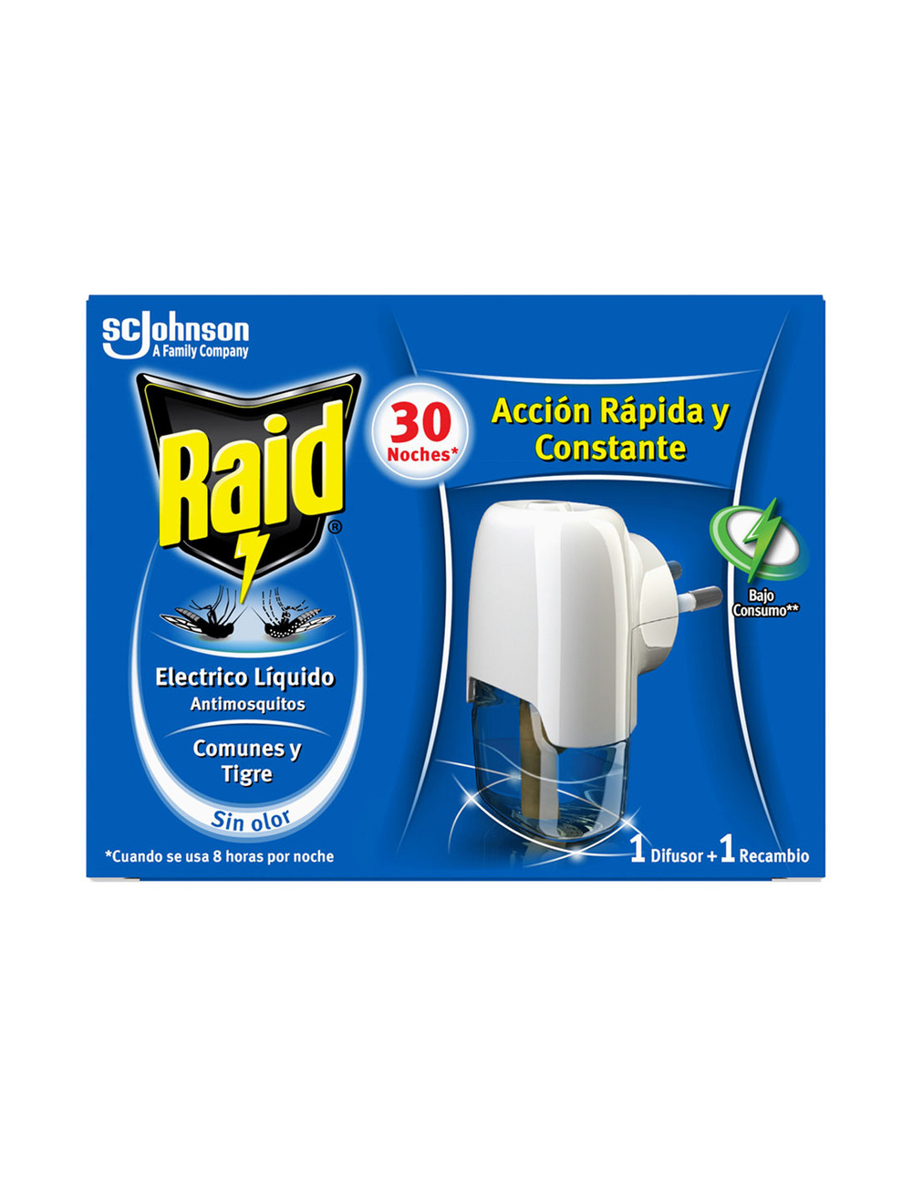 Liquide electrique raid 1 diffuseur+1 remplacement pour 30 nuits