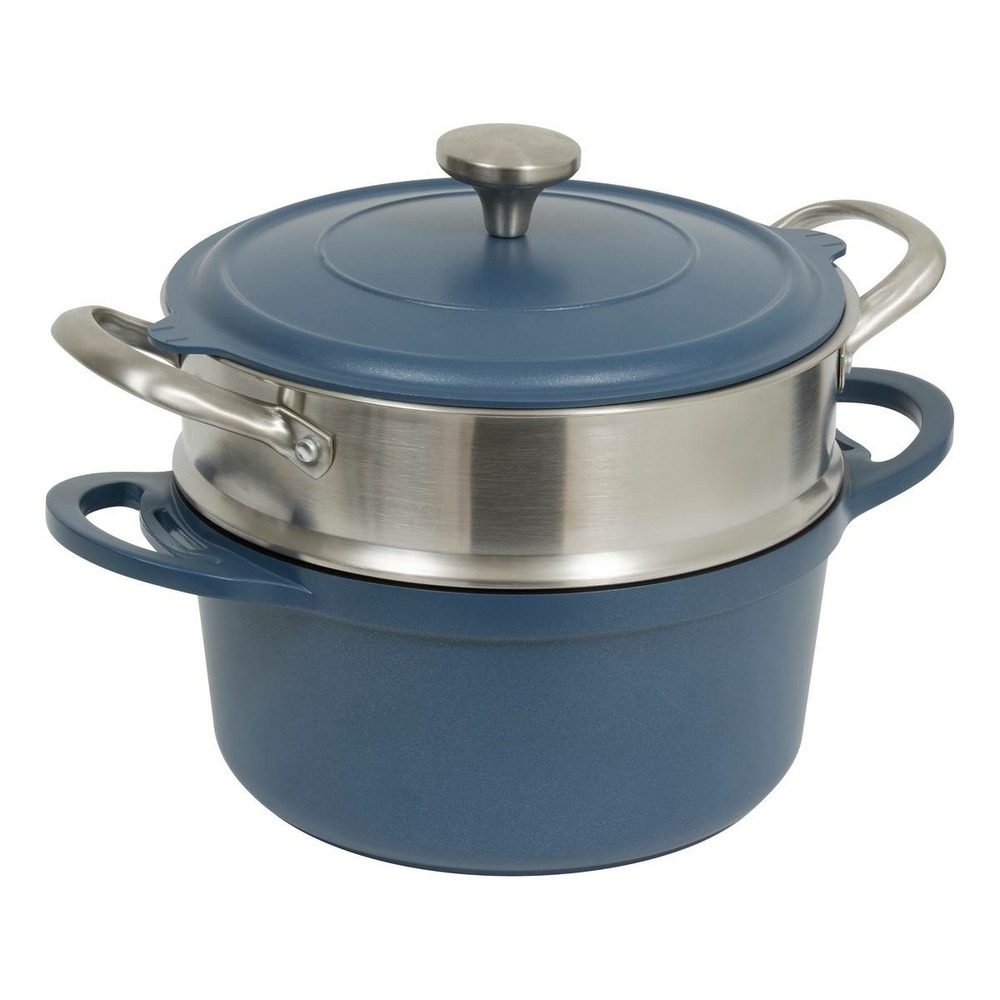 5five - cocotte aluro aluminium bleu d24cm
