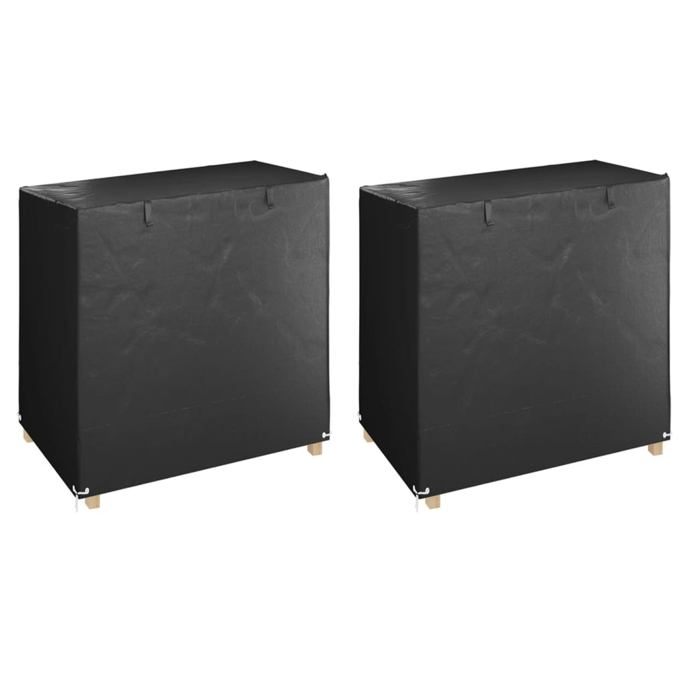 Housses de balancelle 2 pcs 8 œillets 125x90x135/165 cm pe