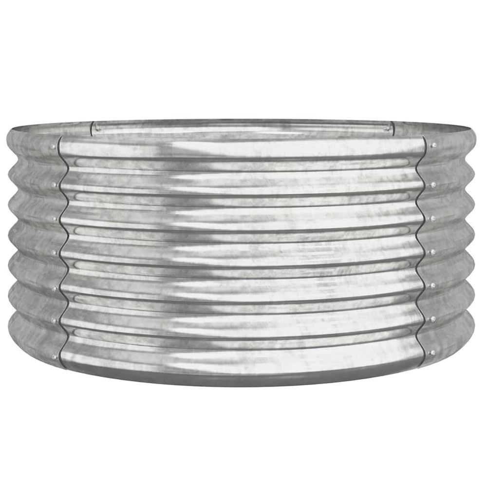 Jardinière de jardin acier galvanisé 80x80x36 cm argenté