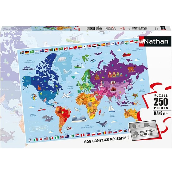 Puzzle carte du monde 250 pcs