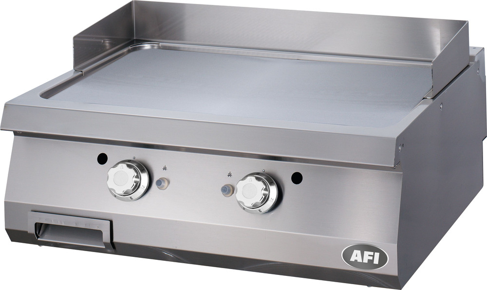 Grill gaz à poser plaque double lisse en acier carbone ou chrome - série 900 - afi collin lucy