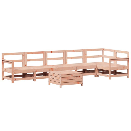 Salon de jardin 7 pcs bois massif sapin de douglas