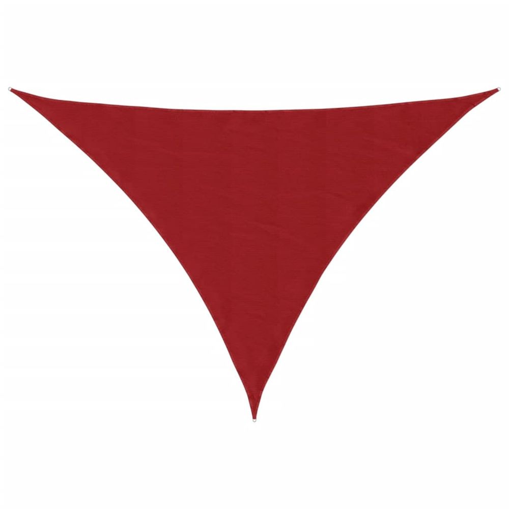 Voile de parasol tissu oxford triangulaire 5x6x6 m rouge