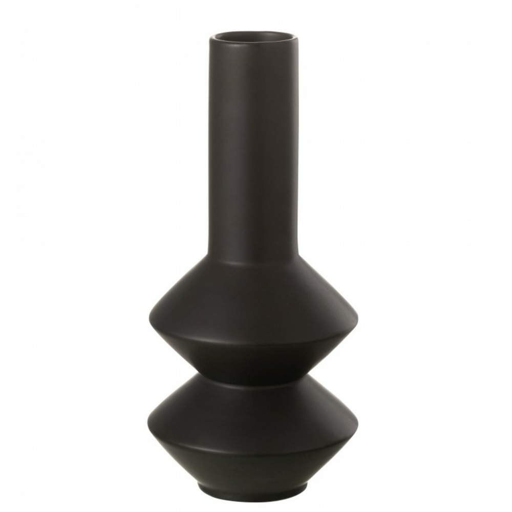 Vase moderne en céramique noir 13x13x29 cm