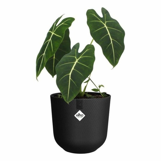 Pot de fleur jazz rond - noir ø 26 x hauteur 24 cm - intérieur 100% recyclé