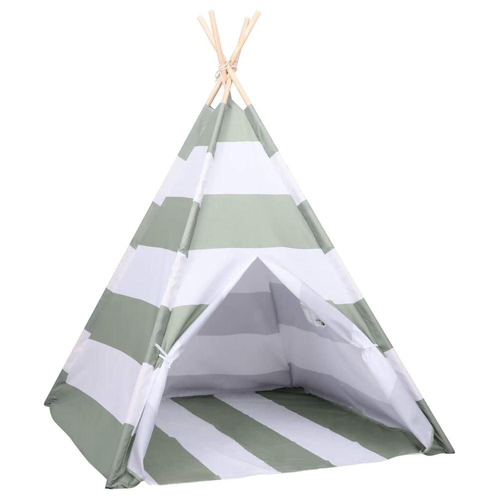 Tente pour enfants rayé gris et blanc 120 x 120 x 150 cm