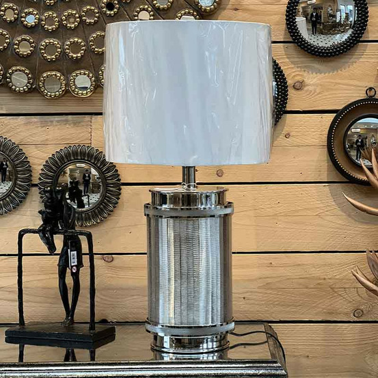 Lampe à poser argent blanc 30x30x85cm