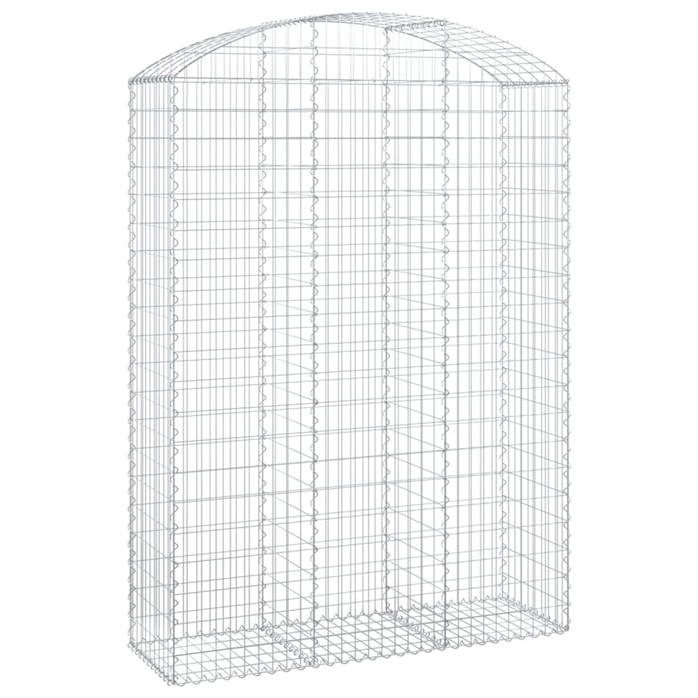 Panier de gabions arqué 150x50x200/220 cm fer galvanisé