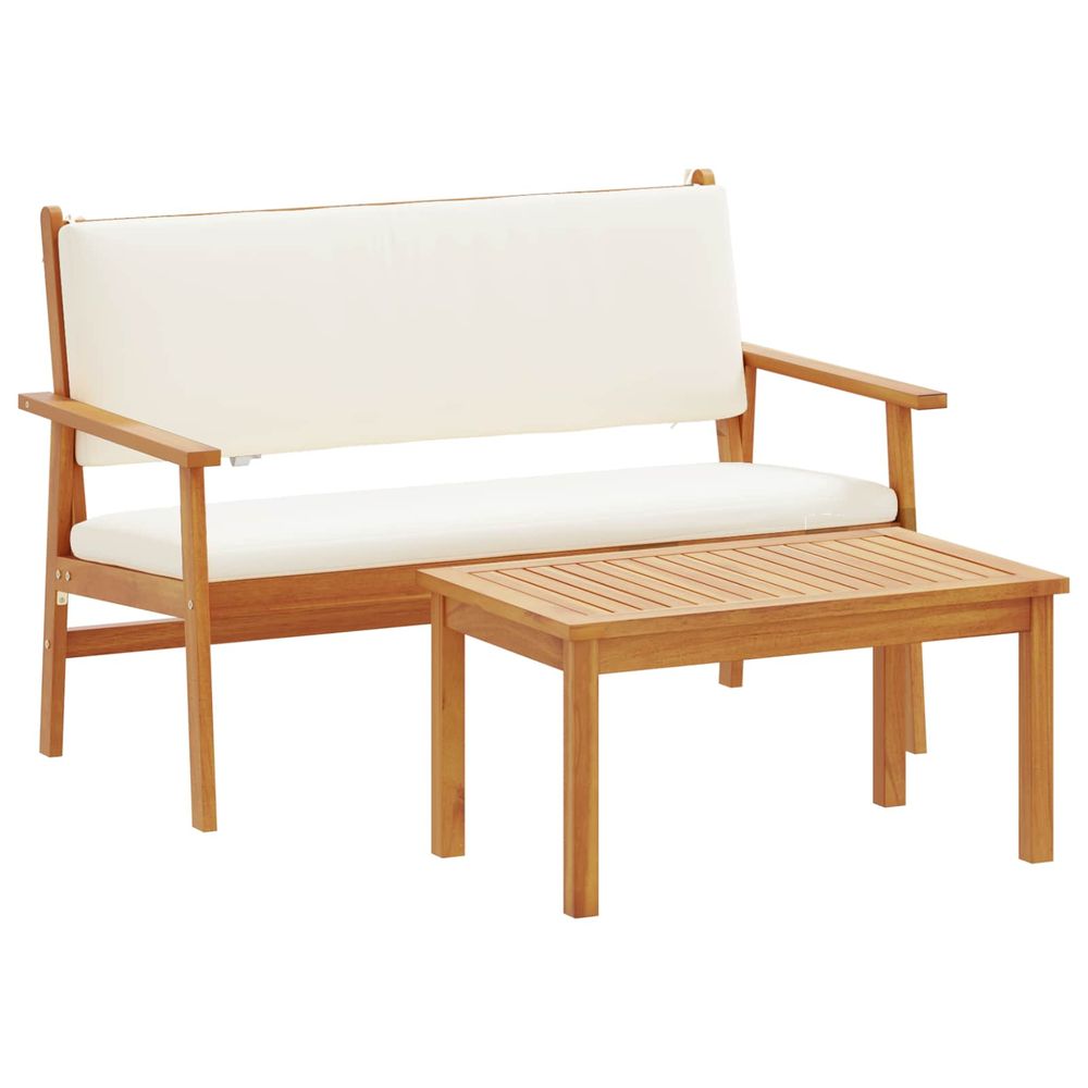 Ensemble de canapé de jardin 2 pc blanc crème