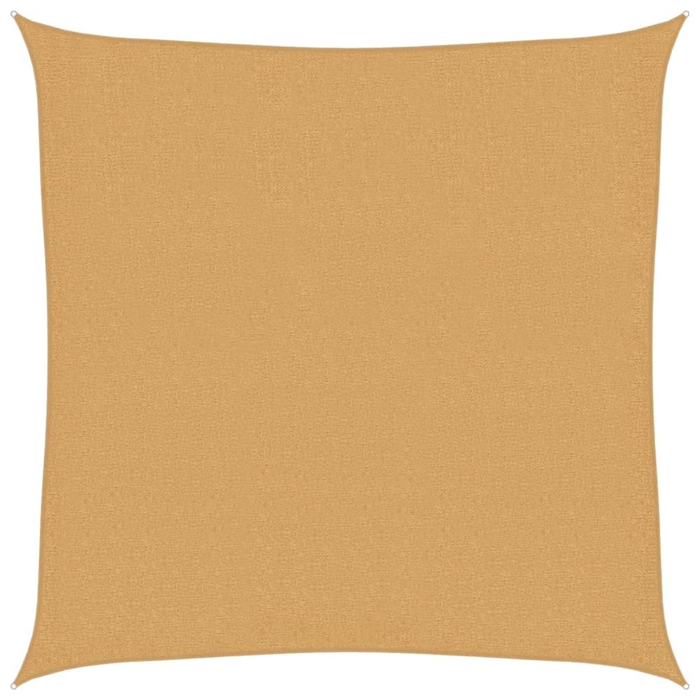 Voile d'ombrage 160 g/m² carré sable 3,6x3,6 m pehd