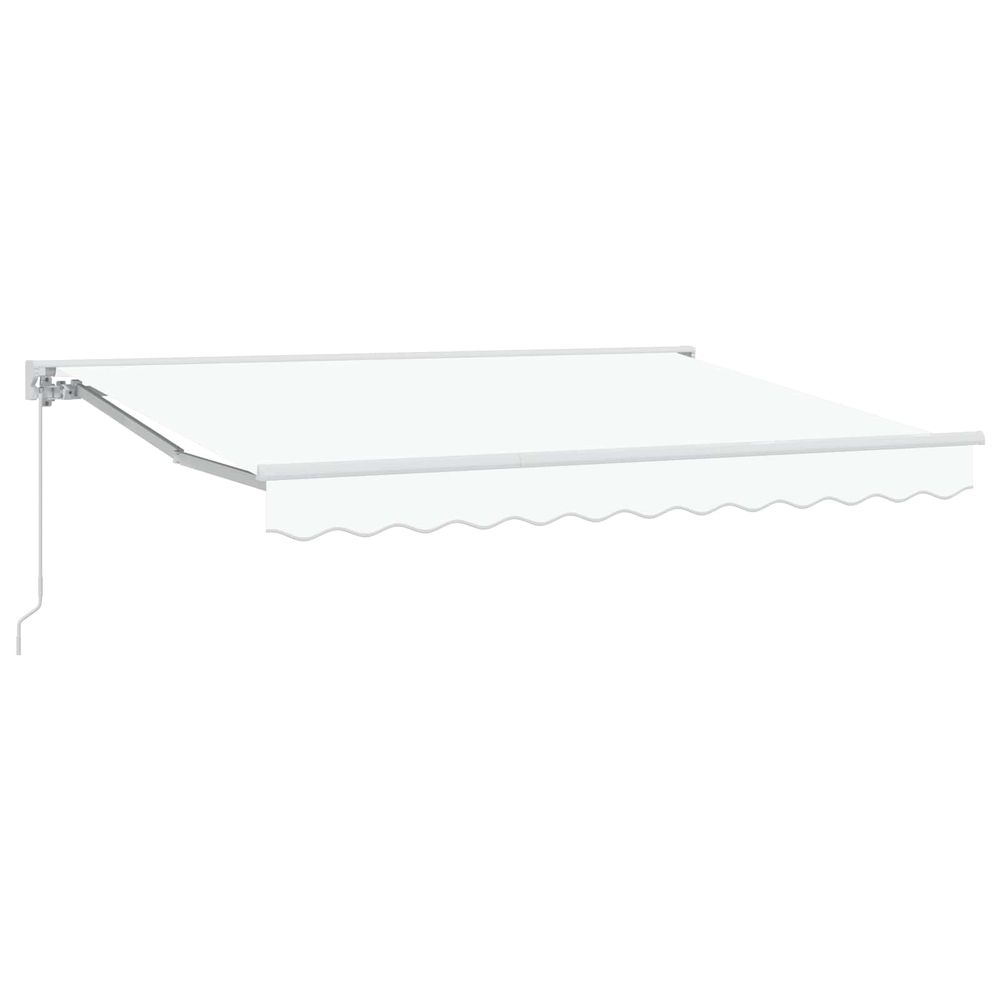 Auvent rétractable manuel blanc 3 x 2,5 m