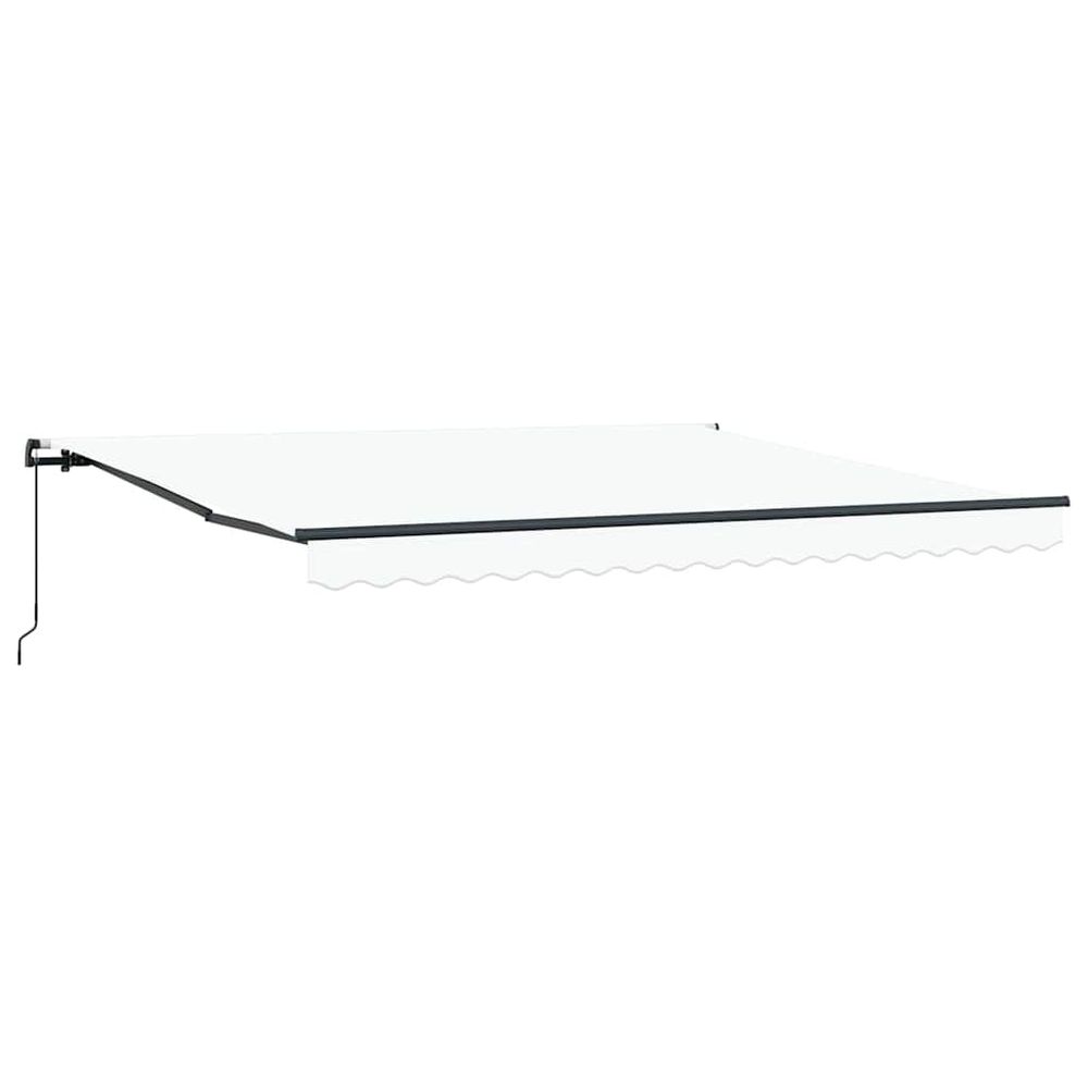 Auvent rétractable blanc 400 × 300 cm polyester et aluminium