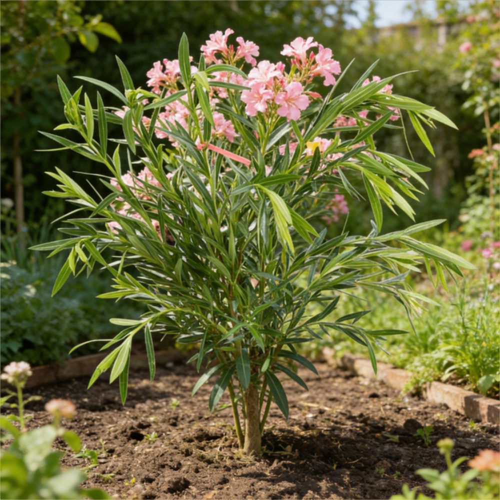 Laurier rose rose 80/100cm pot 10l - nerium oleander
