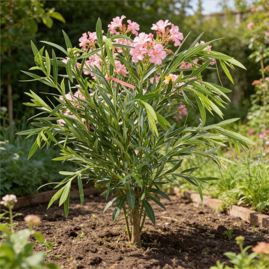 Laurier rose rose 80/100cm pot 10l - nerium oleander