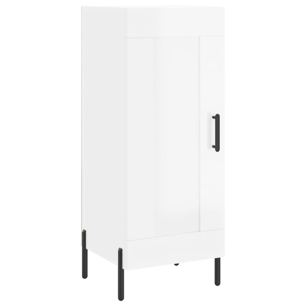 Buffet bahut commode armoire meuble de rangement organisateur cuisine salle de séjour salon brillant 34,5 x 34 x 90 cm bois d