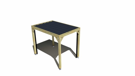 Carport bois • 2m x 3m • indépendante • sens largeur • livraison comprise