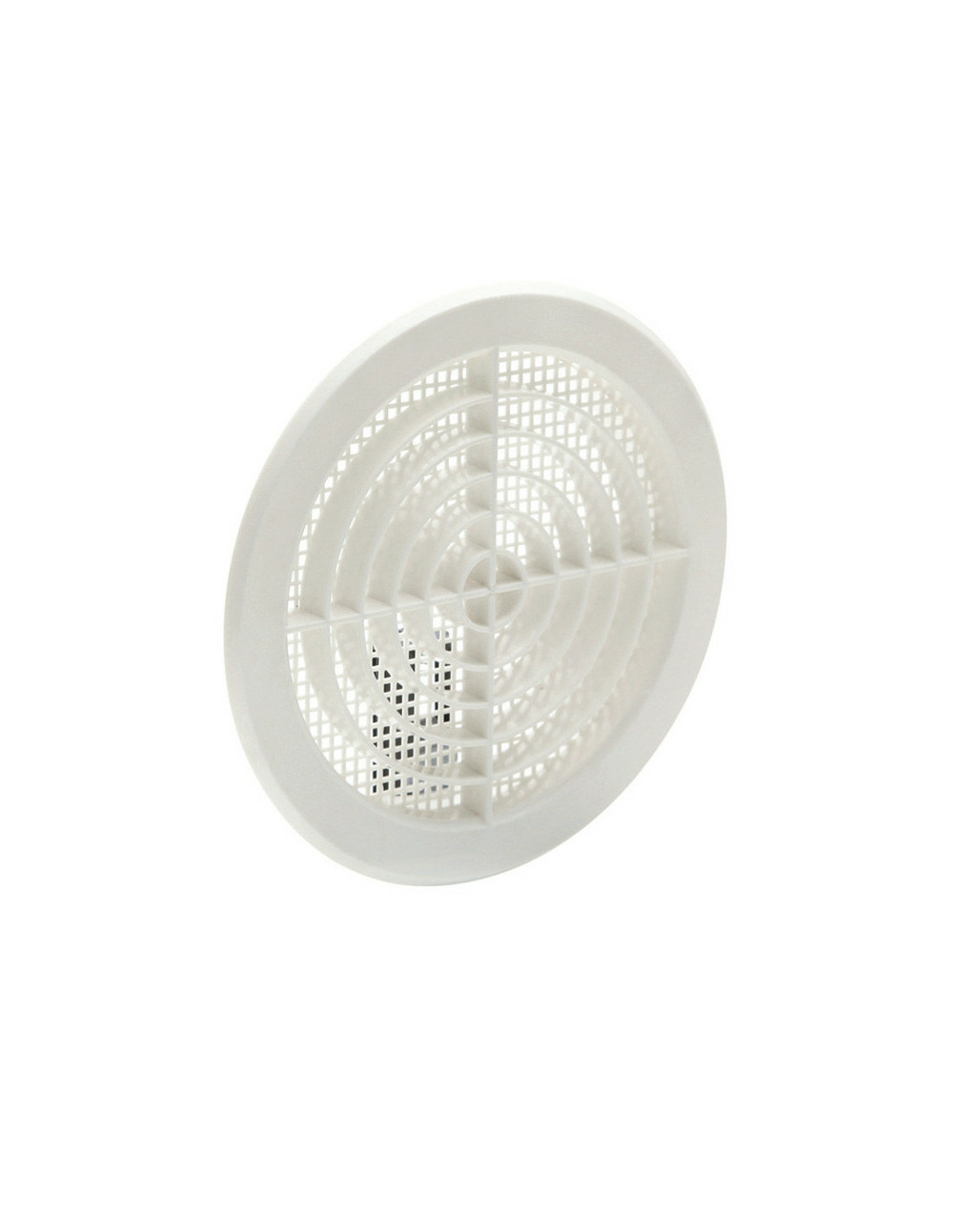 Grille avec toile moustiquaire couleur blanche d-12.5-14cm abs