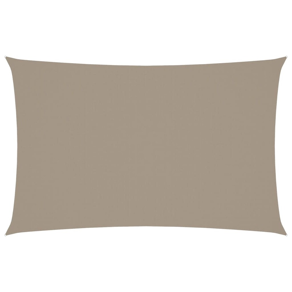 Voile de parasol tissu oxford rectangulaire 4x7 m taupe