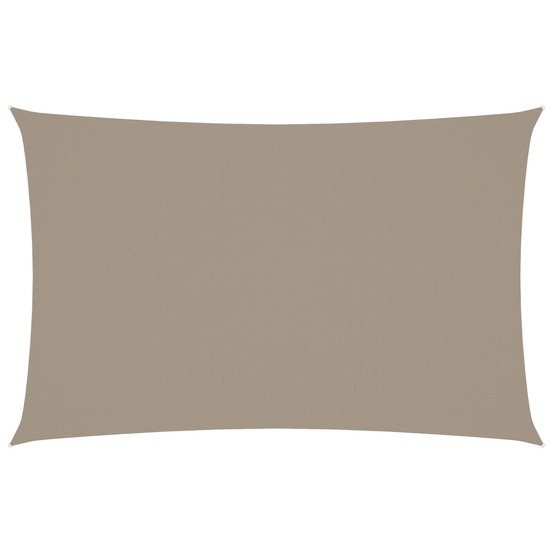 Voile de parasol tissu oxford rectangulaire 4x7 m taupe