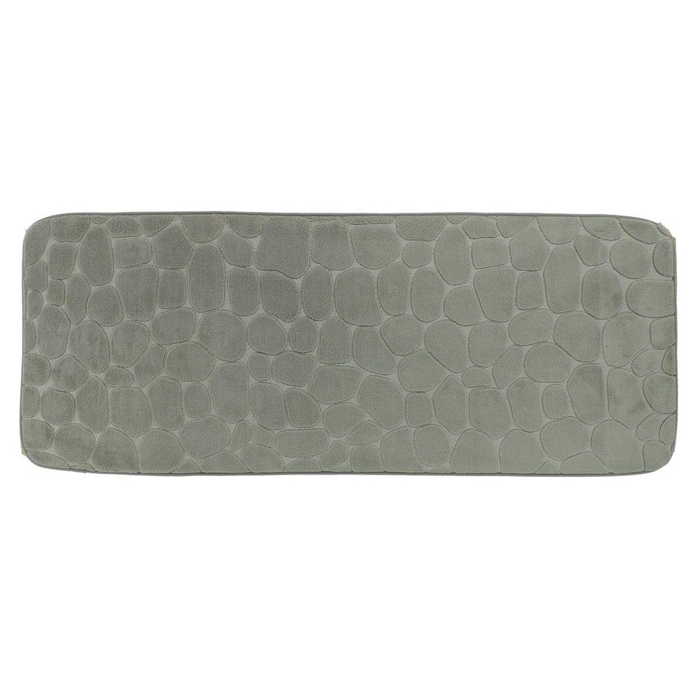 Tapis memoire de forme microfibre galet 45x120 cm - kaki