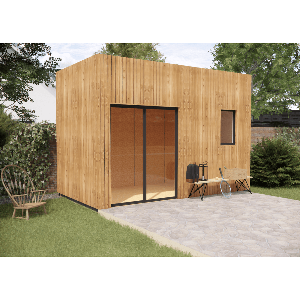 Studio de jardin 4 saisons en bois 4,4 x 2,4 x 3,2 m / isolation re2020 avec plancher isolé