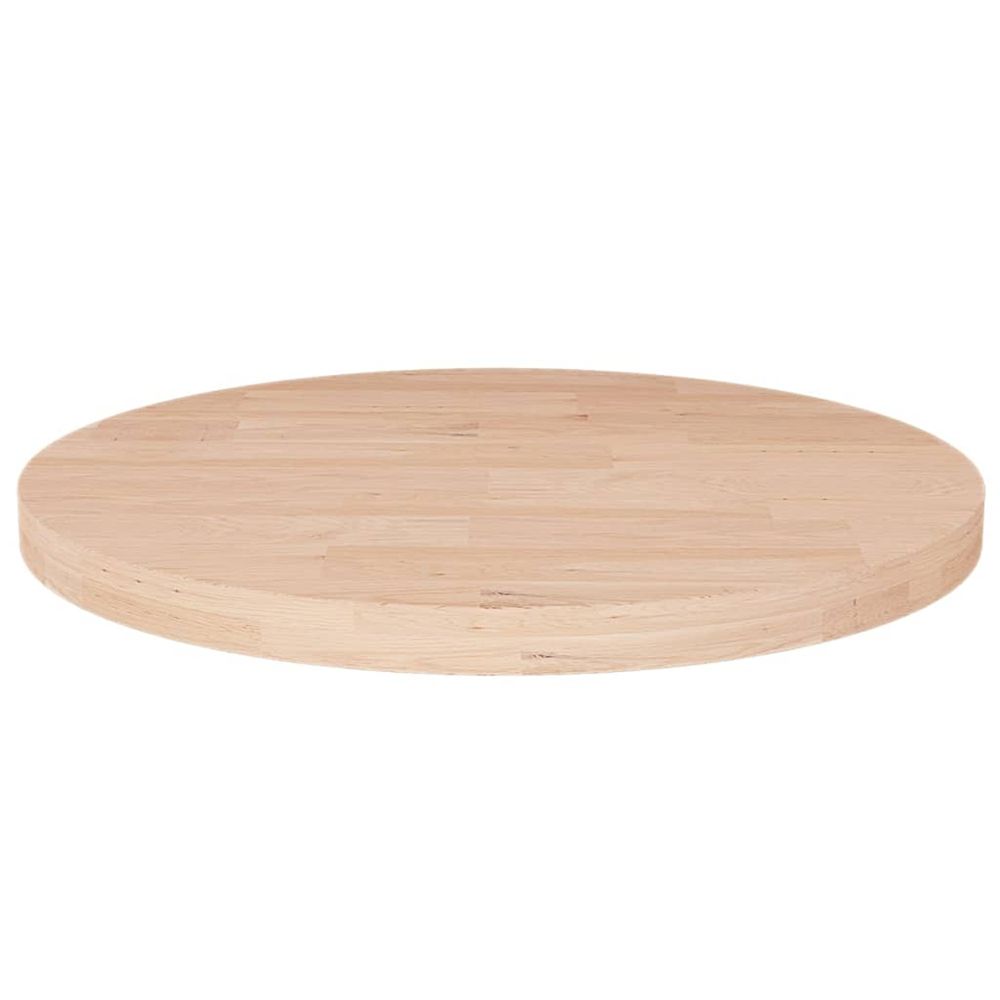 Dessus de table rond ø50x2,5 cm bois de chêne massif non traité