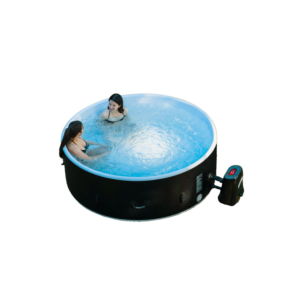 Spa gonflable 6 places rond en dropstitch - ospazia - diamètre : 180 cm - filtre et bâche inclus