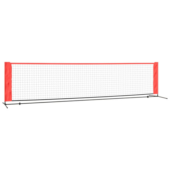 Filet de tennis noir et rouge 400x100x87 cm polyester