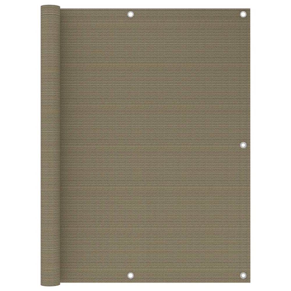 Écran de balcon taupe 120x600 cm pehd