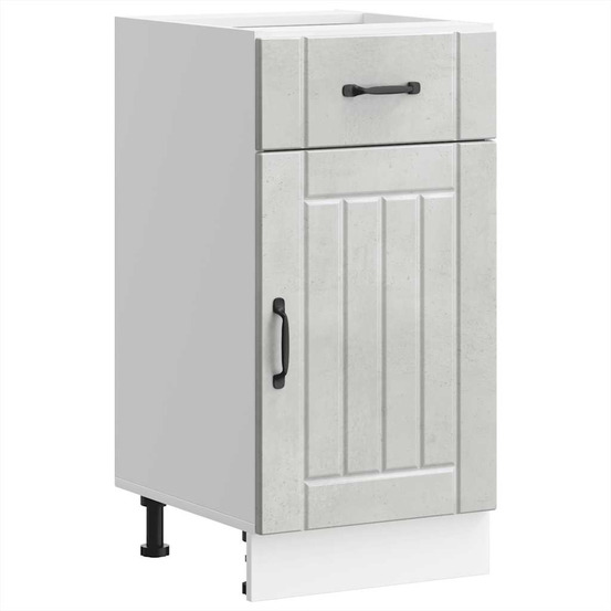 Armoire de cuisine lucca gris béton bois ingénierie