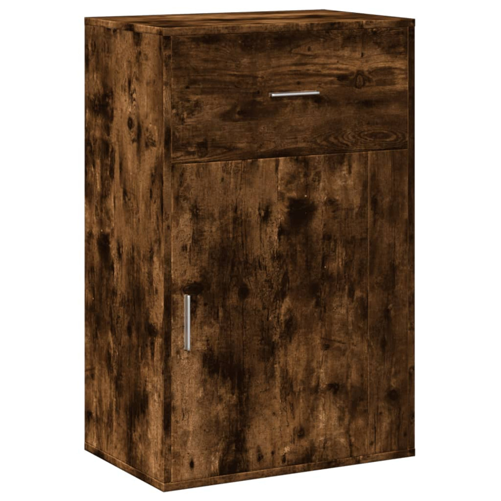 Armoire de rangement chêne fumé 56,5x39x90 cm bois d'ingénierie
