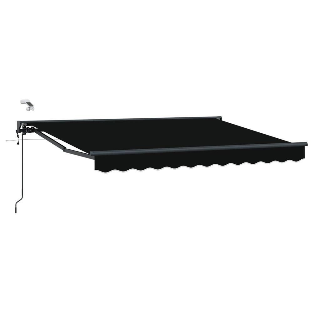 Auvent rétractable électrique noir et anthracite 3 x 2,5 m