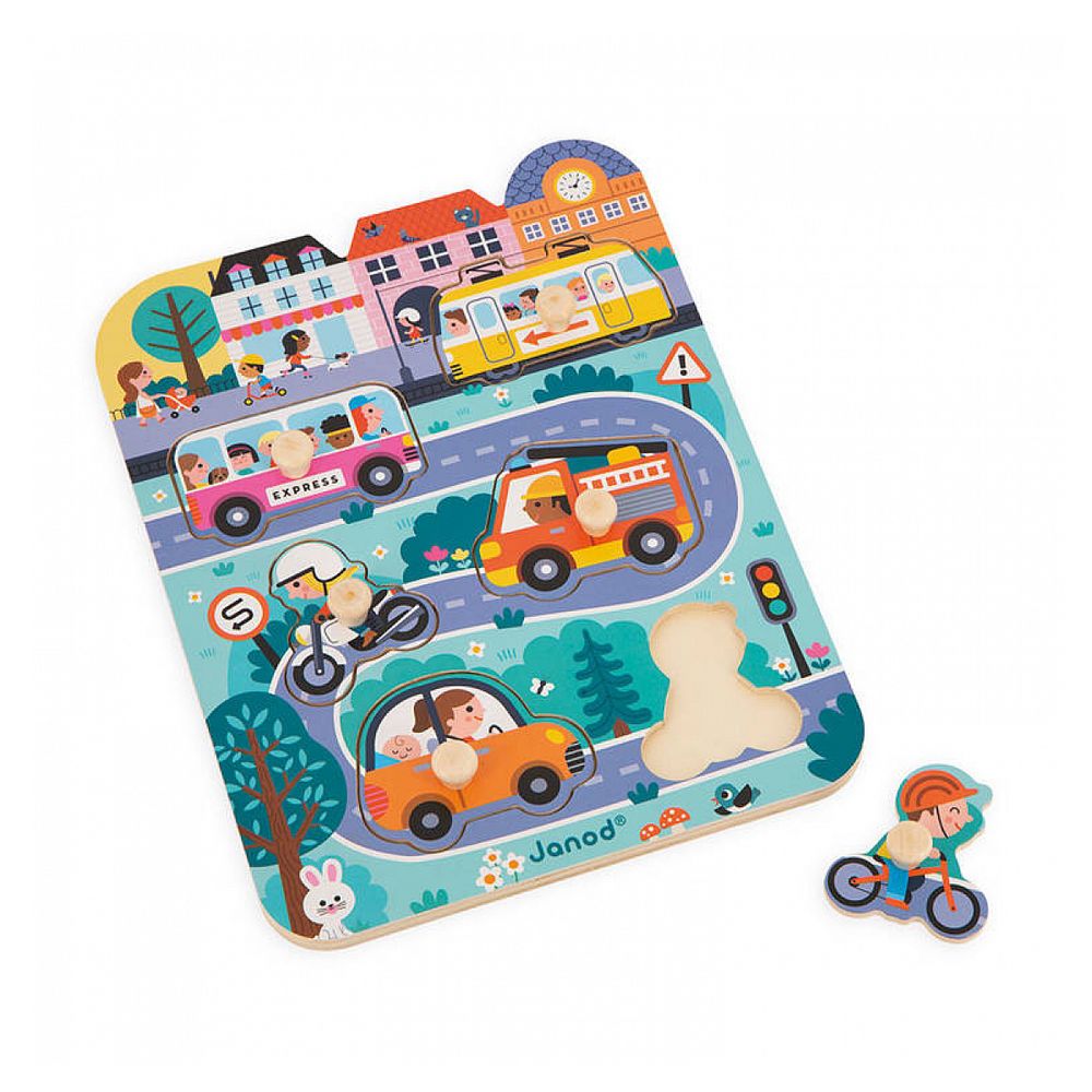 Puzzle en bois dans la ville janod