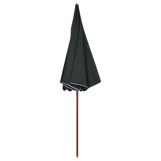 Parasol de jardin avec mât en acier 300 cm anthracite