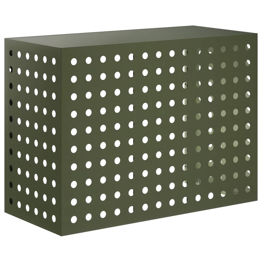 Housse de climatiseur vert olive 110 x 50 x 80 cm acier
