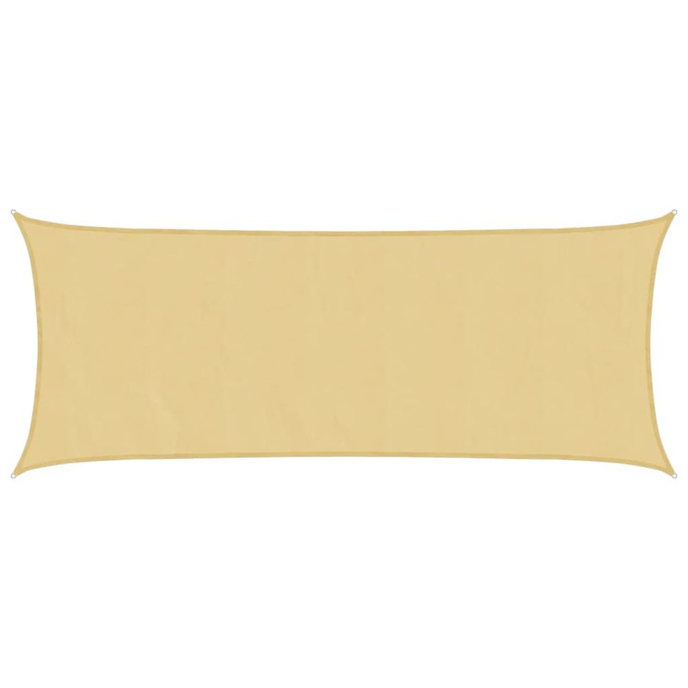 Voile d'ombrage sable 4,5x2 m 100 % polyester oxford