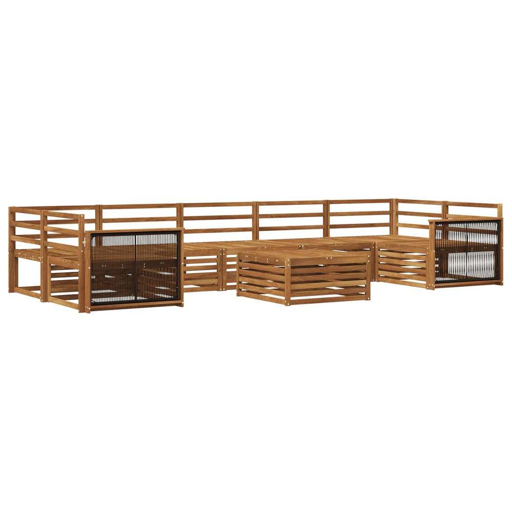 Ensemble de canapés d'extérieur 8 pcs naturel