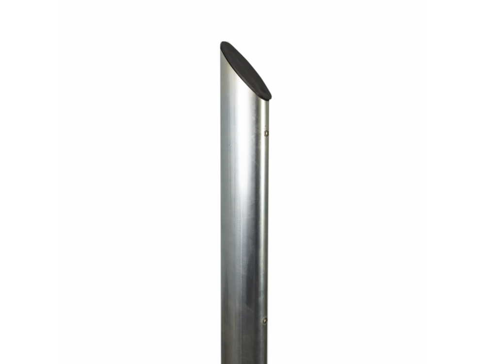 Poteau pour voiles ombrage en acier galvanisé hauteur réglable 275cm avec base 90°