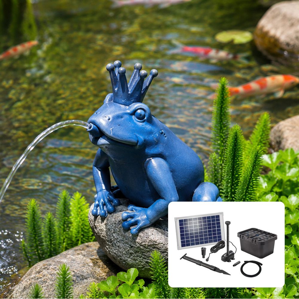 Kit fontaine roi des grenouilles avec pompe solaire directe 600l - 10w