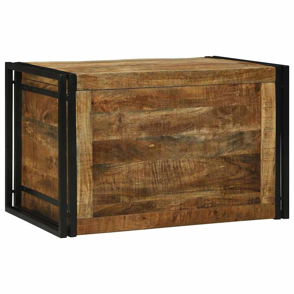 Boîte de rangement marron et noir 80 x 50 x 50 cm
