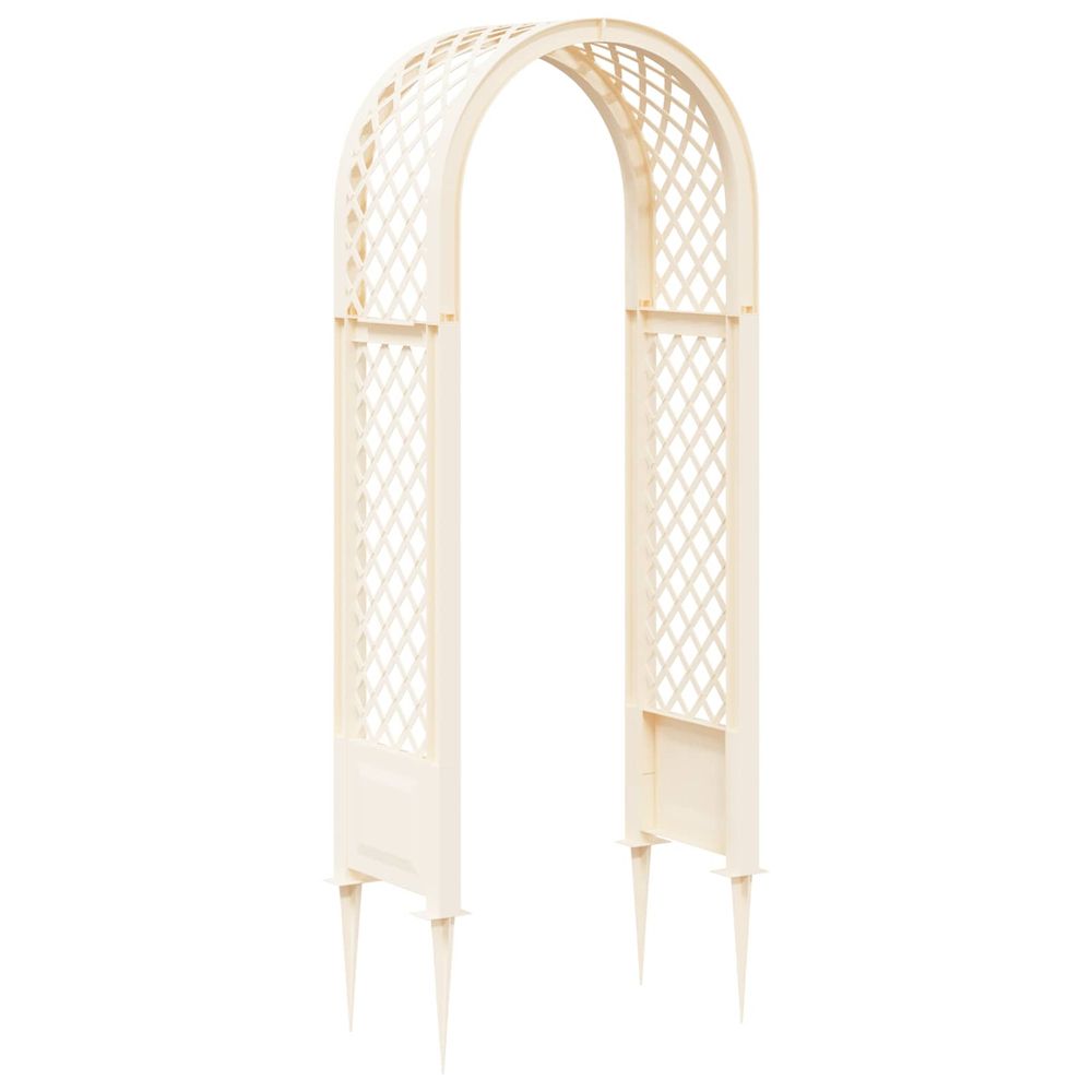 Arche à roses avec pointes pp blanc
