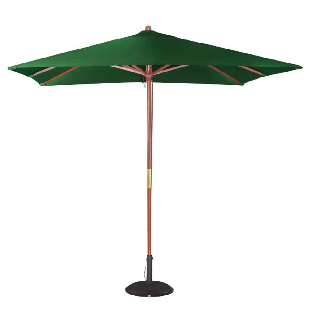 Parasol de terrasse carré professionnel à poulie de 2,5 m vert - bolero