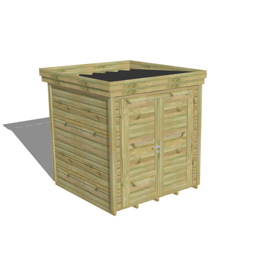 Abri de jardin bois pin traité autoclave 27mm - 2,14x2,14m / 5m2 - bac acier - plancher bois