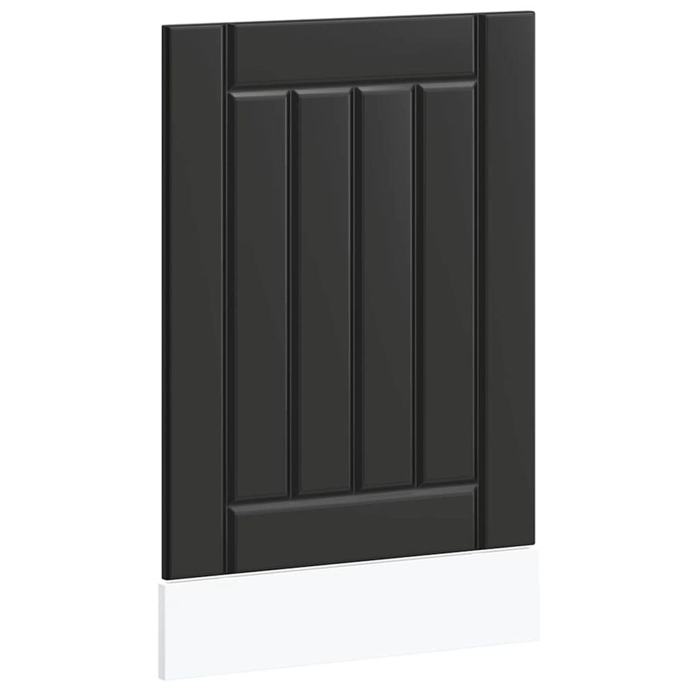 Panneau de lave-vaisselle lucca noir bois d'ingénierie