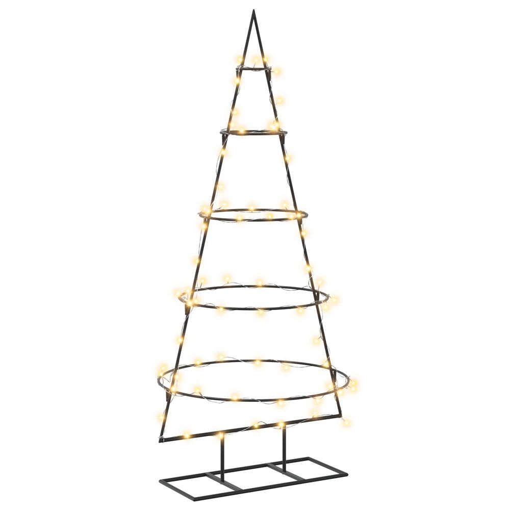 Sapin de noël en métal avec support kuopio 125 cm blanc chaud