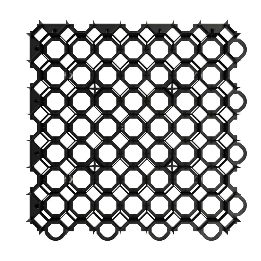 Dalles de stabilisation de gazon en plastique, quantité: 10 pièces; couleur: noir