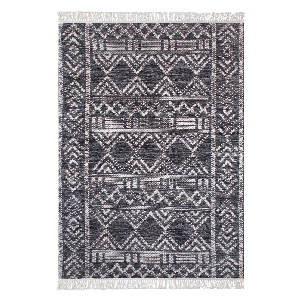 Tapis maïs charbon/ivoire 160 x 230 cm