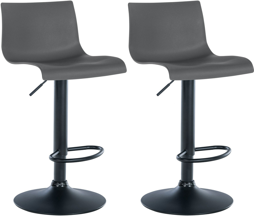 Lot de 2 tabourets de bar en plastique branford